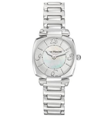 Saint Honoré Damen 28mm Silber Quarz Uhr Perlmutt Zifferblatt - 7211071AYBN