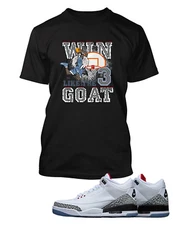 Graphic Sport Sneaker Tee Shirt To Match J3 Black Cement Mens Big Tall Sm T