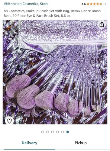 BH cosmetics Remix Dance brush beat 10 piece brush set Glitter Makeup brushes - Picture 10 of 12