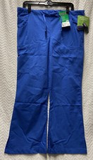 Landau Brand New Royal Blue Size XS Petite Low Rise Caro Flare Scrub Pants 8355