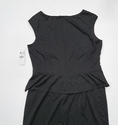 Robe Femme American Living Noir Et Blanc Style Colorblock Avec Peplum - Taille 2 - Neuf Avec étiquettes