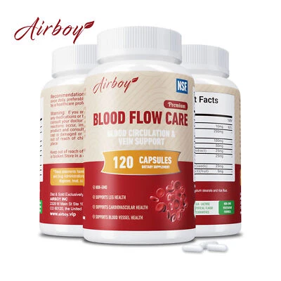 AIRBOY Blood Flow Care - Nitric Oxide Booster, Clean Veins and Arteries - with Hawthorn