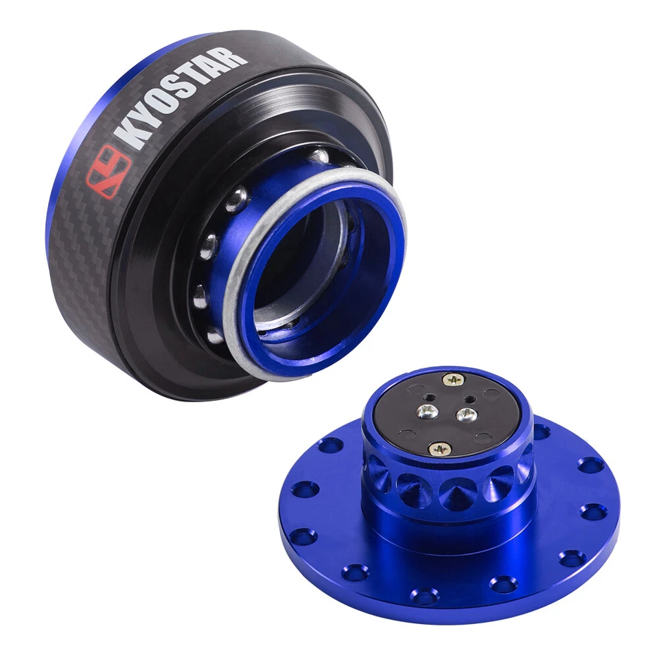 Real Carbon Fiber Steering Wheel Quick Release Hub Adapter Snap Off Boss Kit NEW Foto 3 de 4