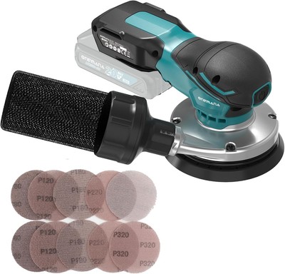 20V Brushless 5-Inch Orbital Sander,7 Speeds,Includes 10 Sanding Papers&Dust Bag