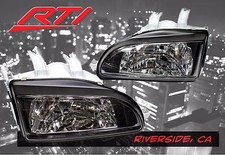 For 92-95 Honda Civic Eg Ej Eh Glass Jdm Black Headlights City Light Si Ex Sir For 92-95 Honda Civic Eg Ej Eh Glass Jdm Black Headlights City Light Si Ex Sir