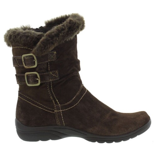 Earth Spirit Lewiston Womens Black Brown Suede Leather Boots - Picture 3 of 27