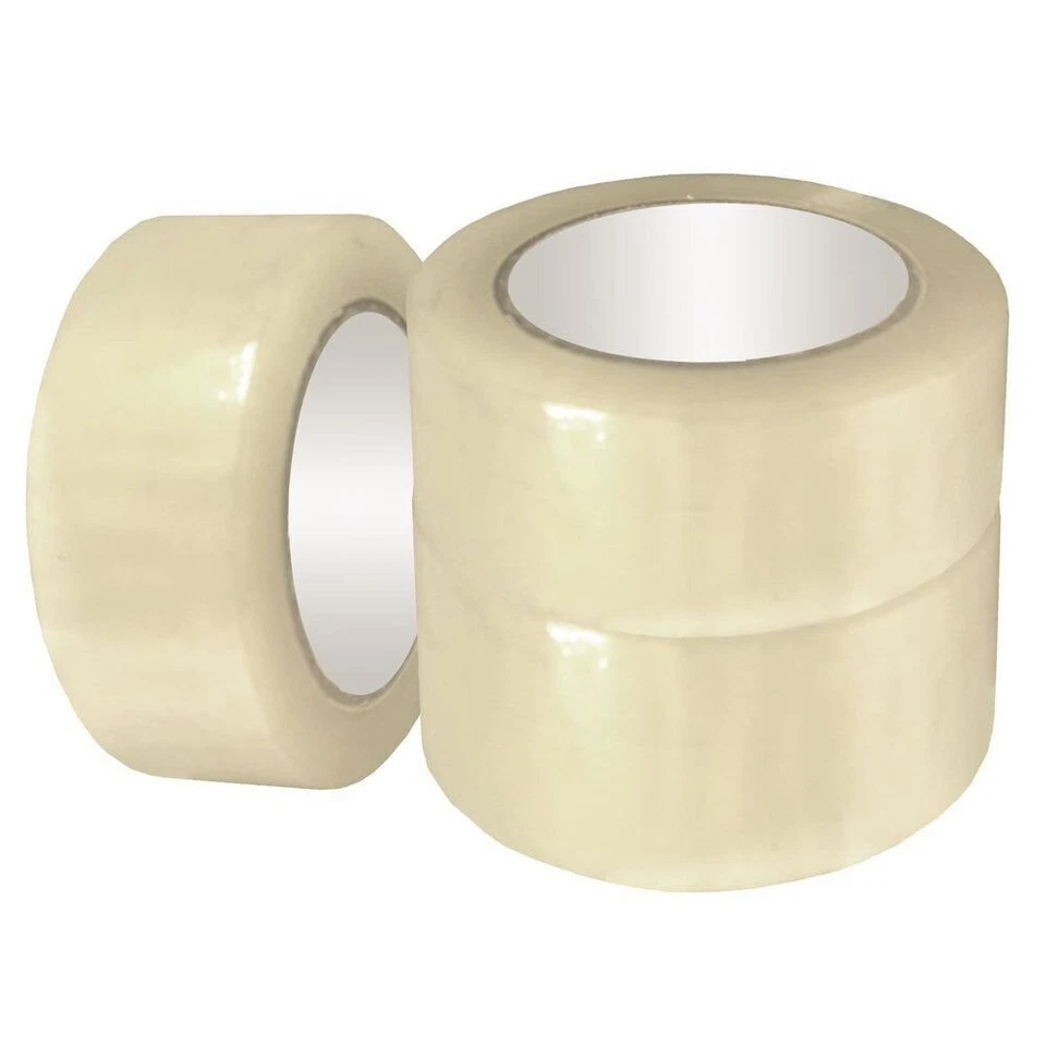 24 Rolls-2"x55 Yards(165' ft) Box Clear Carton Sealing Packing Packaging Tape - Image 2 of 2
