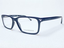 NEW Emporio Armani EA3072 5042 Mens Black Rectangle Eyeglasses Frames 54/16 140