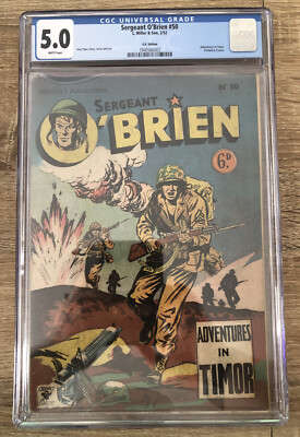 Sergeant O Brien - CGC 5.0 - UK Edition - RARE - 1952 - L.Miller & Son Comic