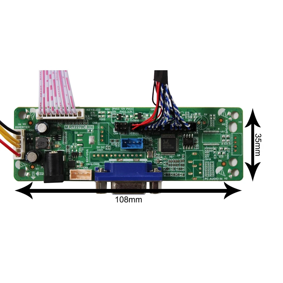 RT2270C-A VGA LCD Controller Board For 18.4inch 1680x945 LTN184KT01 LCD Screen - Image 2 of 4