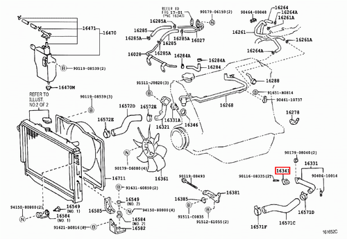 Genuine LandCruiser 75 70 Series 1HZ 1PZ Radiator Top Hose Water Outlet Gasket - Picture 11 of 20