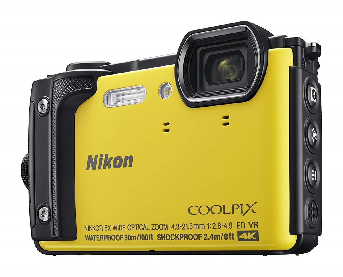 Nikon COOLPIX W300 YW Yellow Waterproof Digital Camera From Japan F/S USED