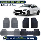 Gray Black Car Auto Floor Mat Replace Non-Skid Waterproof Trim To Fit Easy Clear