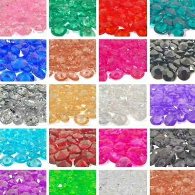 DIAMANTE SCATTER CRYSTALS Confetti Diamond Gems Beads Wedding Table Party 6/12mm