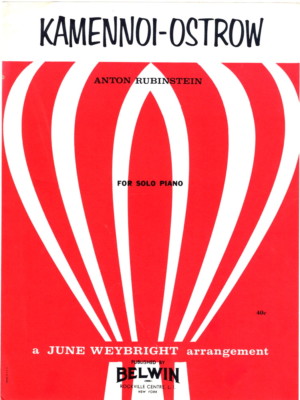 Kamennoi-Ostrow For Solo Piano 1966 vintage sheet music