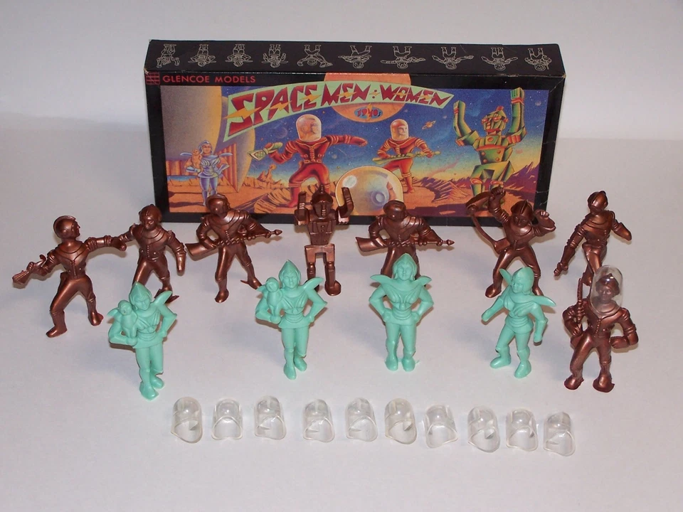 Space Men & Women Glencoe Models Kit 1:20 Scale Original Box Reproduction 1991 - Image 2 of 4
