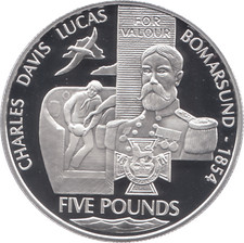 Silver Coin Proof 1oz £5 The Victoria Cross Collection Charles Davis Lucas 44.95 per troy oz