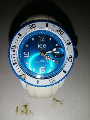 ICE WATCHE UHR WEISS UND BLAU TÜRKIS VINTAGE FUNKTIONSTÜCHTIG