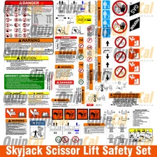 Skyjack Scissor Lift Safety Decal Set SJ3219 or SJ3220. Decals for Manlifts