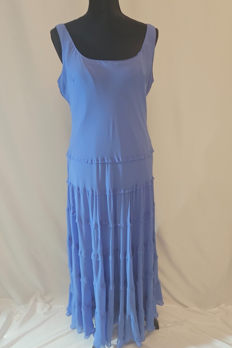 drop waist chiffon dress Elegant High Neck Dusty Rose Long Bridesmaid Dress – FancyVestido main image 1