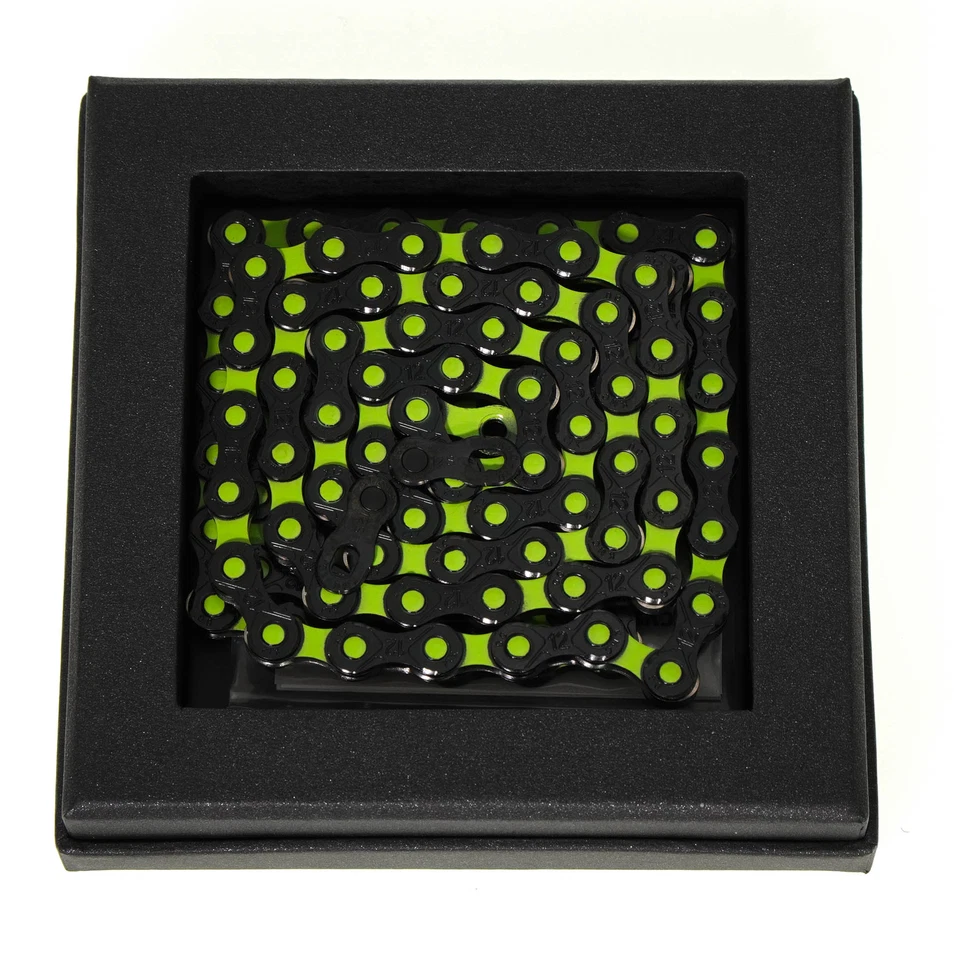 Cadena de bicicleta KMC X12 DLC 12s 126Link bicicleta de montaña de carretera roja o verde Foto 4 de 4