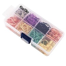 Cute Paper Clips Assorted Sizes Smooth Stainless Steel Drop-Shaped Multicolor