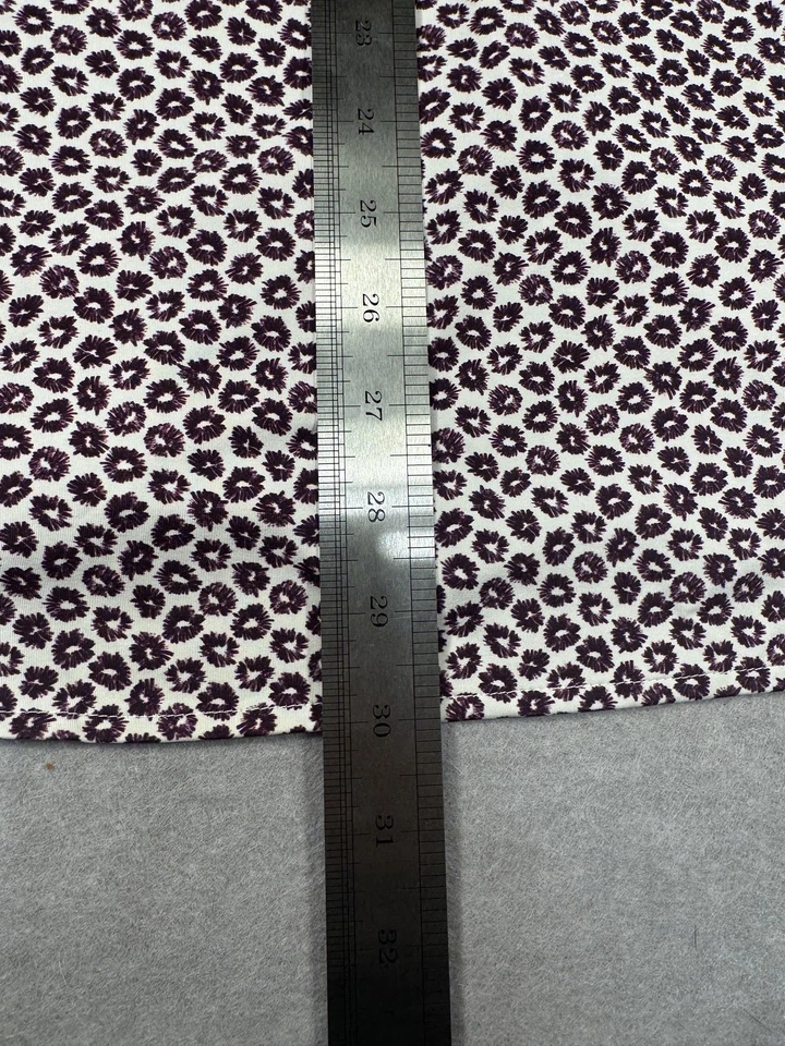 Hugo Boss Shirt Mens 2XL White Purple Performance Slim Fit Floral Button - Image 4 of 4