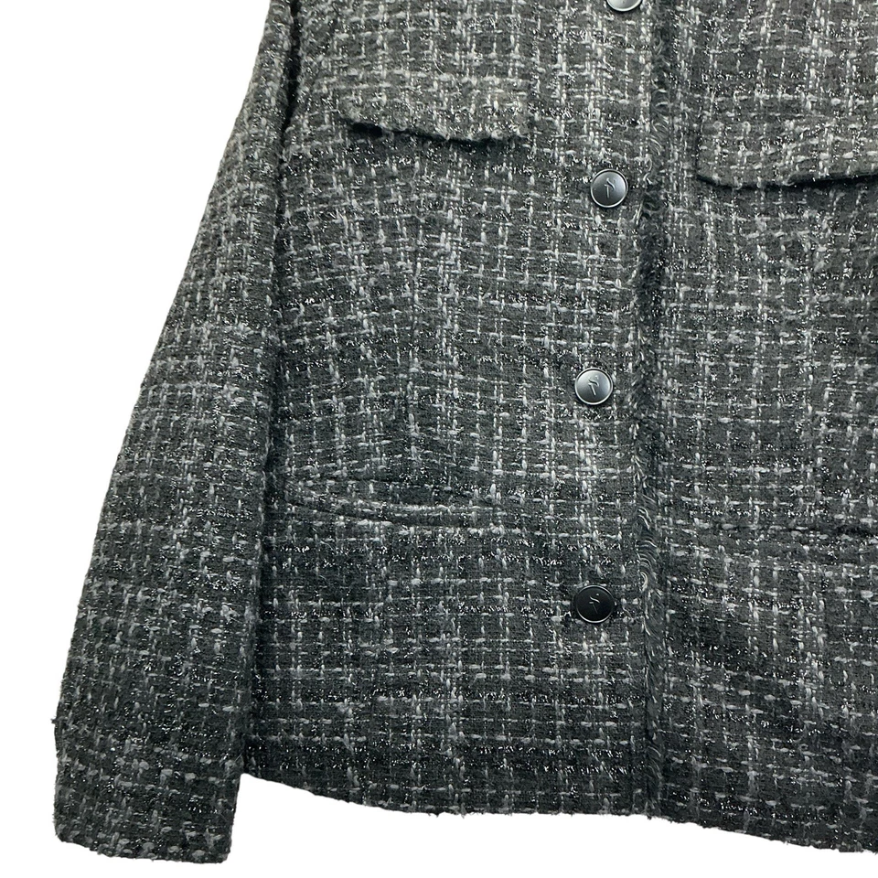 Blazer de tweed Simply Vera Wang para mujer talla grande negro Foto 4 de 4