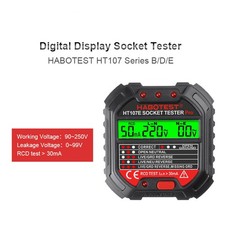 Digital Socket Circuit Tester AC 48 - 250V Outlet Tester Fault Checker UK Plug