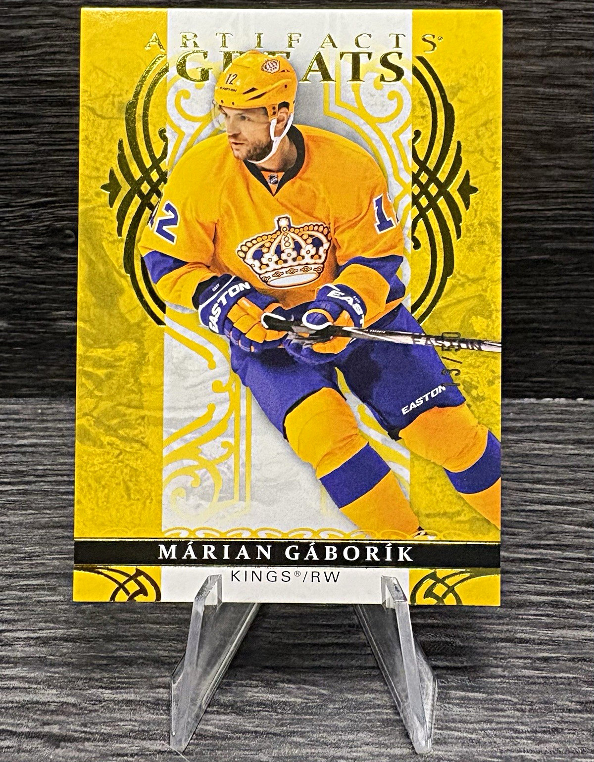 Upper Deck 2026-27 Artifacts Marian Gaborik Yellow Color Match /50 Kings #154