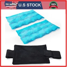2 Pack Microwaveable Ice Packs for Injuries - Soft Wraps for Joint Pain Relief