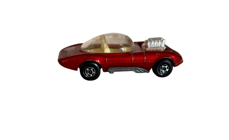 Matchbox Diecast - #36 Hot Rod DRAGUAR - 1970 Lesney England interior amarillento Foto 4 de 4