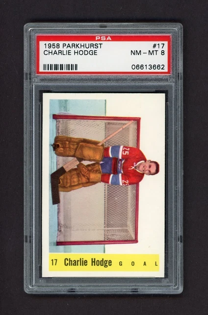 1958-59 Parkhurst #17 Charlie Hodge PSA 8
