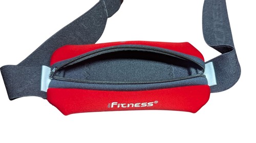 iFitness Cinturón para Correr Rojo Bolsa con Cremallera Ajustable Fitness Pack - Imagen 4 de 4
