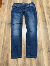 Miss Me Jeans, Women's Size 25, Blue Denim, Signature Cuffed Skinny Jeans