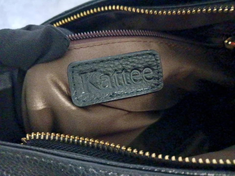 Bolso de hombro Kattee para mujer grande de cuero con doble correa bolsillos con cremallera Foto 4 de 4