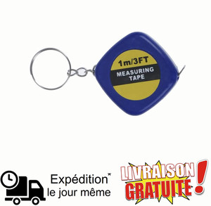 mini Porte Clé Mètre Ruban pratique Cadeau gadget original 1M retractable