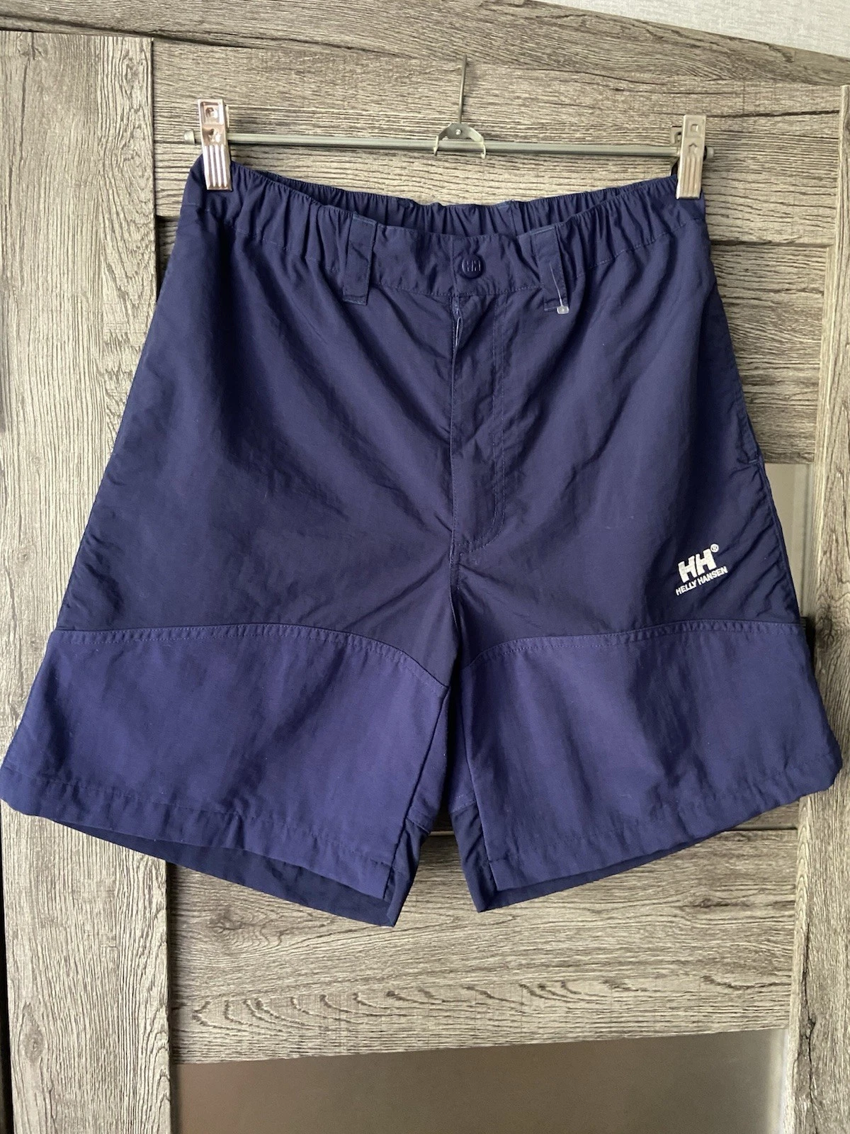 Helly Hansen Men's Hiking Cargo Shorts Navy Blue Size S Tech Outdoor Utility