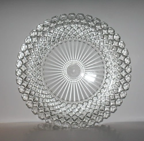 Vintage Anchor Hocking Waterford Waffle Plate Clear 14" Sandwich Cake Platter