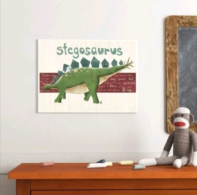 Juego de 2 placas de pared de dinosaurios Stegosaurus arte habitación infantil Stupell Industries Foto 3 de 4