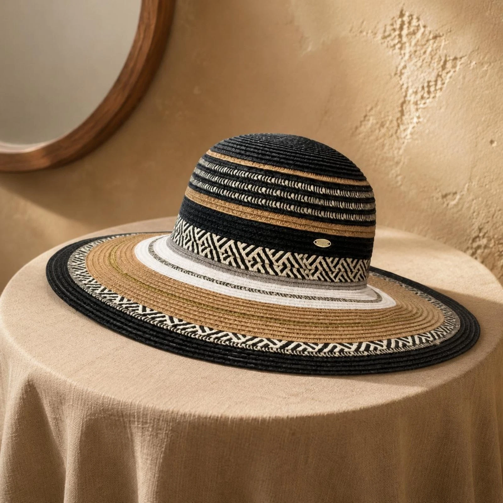 Wide Edge Woven Sun Hat Breathable Stylish Accessory Lightweight for Outdoor
