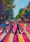 The Beatles Abbey Road Grailpop Oil Painting ACEO Print Artist Signed /30 S1#88