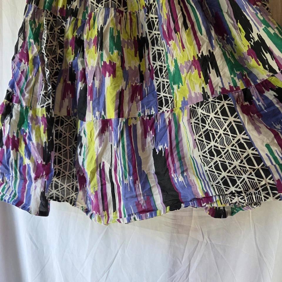 Fashion Bug A-Line Skirt Medium Knee Length Lined Pull On Multicolor A-line  - Image 4 of 4