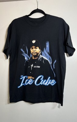 Ice Cube Graphic T-Shirt Mens Medium Black Blue Flames Rap Tee Official 2022