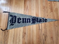 Vintage  Penn State University College Felt Pennant 53" - Stitched Letter