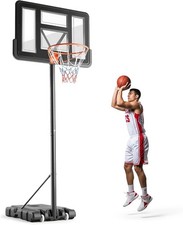 Adjustable Portable Basketball Hoop 4.2-10ft: Ideal for Outdoors  Backyards