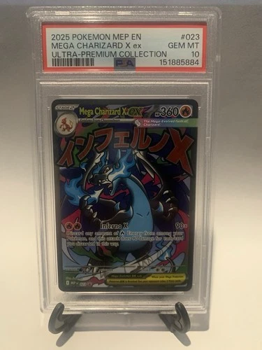 2025 POKEMON MEP EN-ME BLACK STAR PROMO #023 MEGA CHARIZARD X EX PSA 10