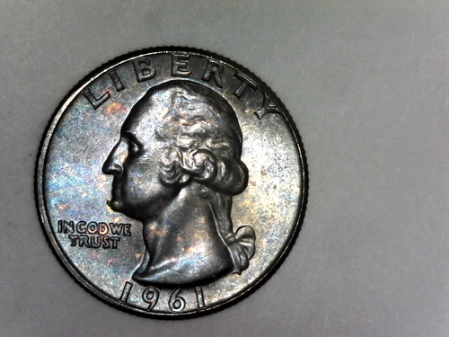 1961, Washington Quarter-BU-Toned