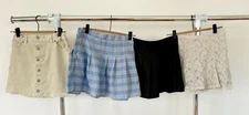 Girls Skirt Lot of 4 Size 10/12 Abercrombie Lace Cat & Jack Corduroy F21 + Plaid
