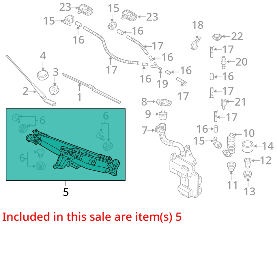Audi A3 2018 motor limpiaparabrisas delantero fabricante de equipos originales 47 k millas - LKQ380117251 Foto 4 de 4
